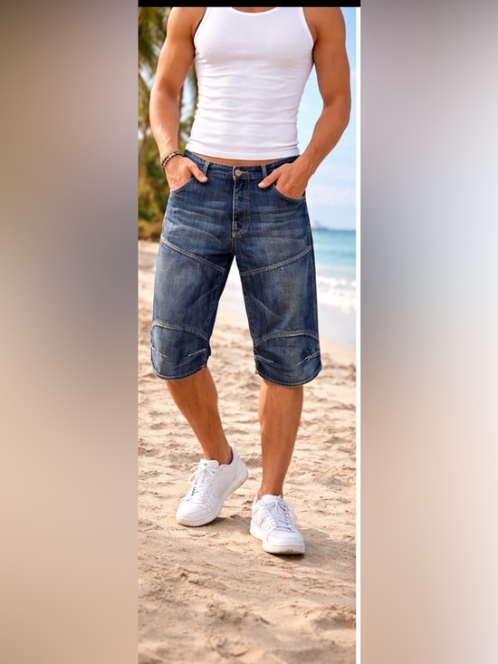 G-Star Other - Vintage G Star Custom Capri Biker Jean Shorts Size 36